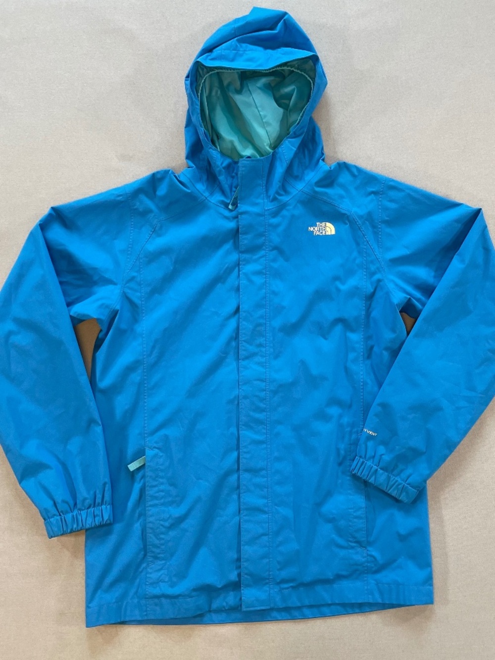 The North Face Kids XL 18/20 Blue Resolve Reflective Rain Jacket DryVent Hooded